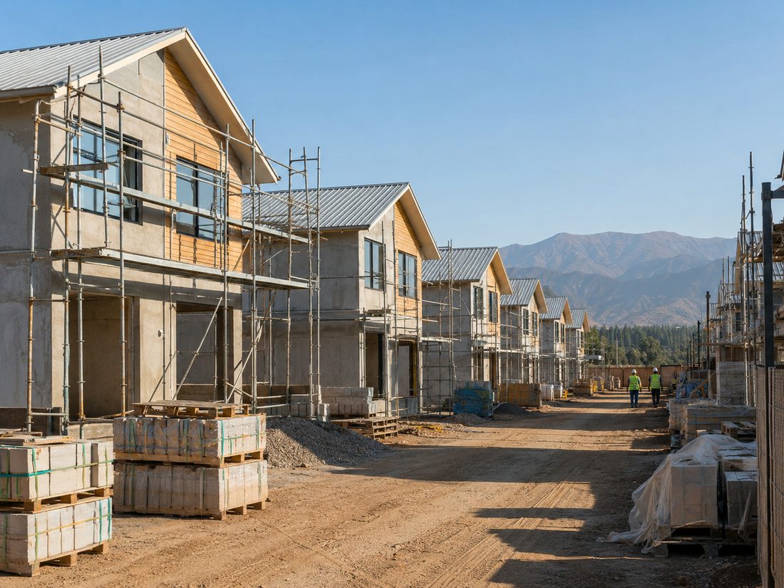 Conjunto de viviendas sociales en construcción